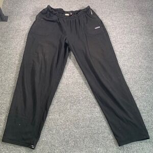 Patagonia Polartec Fleece Sweatpants XL Black Made in USA Vintage P-6 Logo Pants